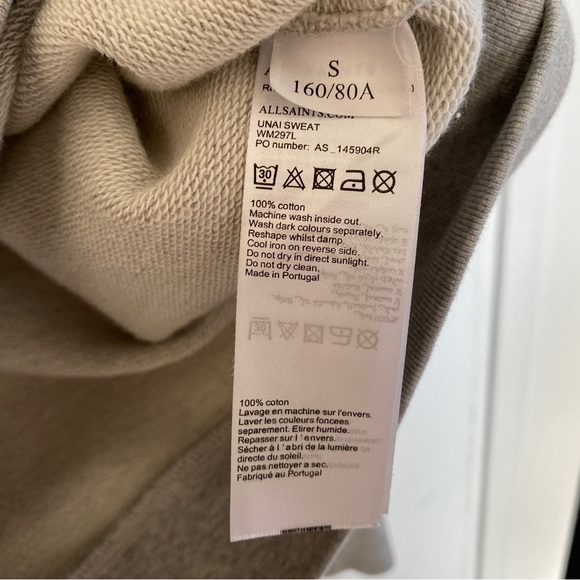 AllSaints Unai Sweat - size Small - Picture 3 of 4